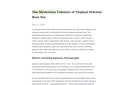 Screenshot of The Mysterious Universe of Virginal Oriental Rear Sex — actsnow0