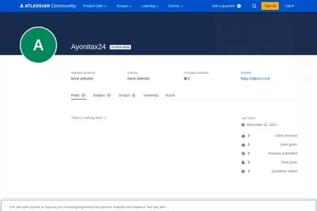 Screenshot of About Ayonitax24 - Atlassian Community