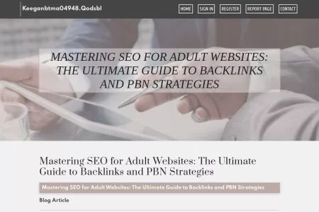 Screenshot of Mastering SEO for Adult Websites: The Ultimate Guide to Backlinks and PBN Strategies