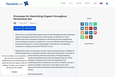 Screenshot of Processes for Maximizing Orgasm throughout Penetrative Sex - Pastelink.net
