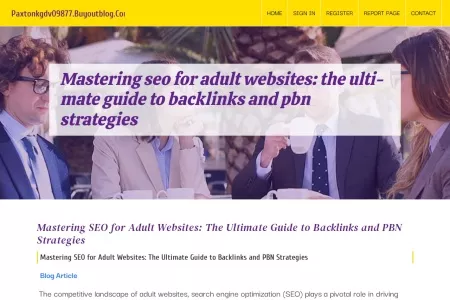 Screenshot of Mastering SEO for Adult Websites: The Ultimate Guide to Backlinks and PBN Strategies