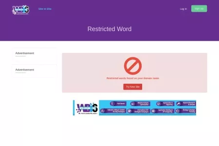 Screenshot of Restricted Word | Web Design Plus SEO