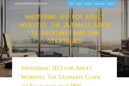 Screenshot of Mastering SEO for Adult Websites: The Ultimate Guide to Backlinks and PBN Strategies