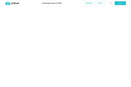 Screenshot of permen4d.pro.docx - pCloud