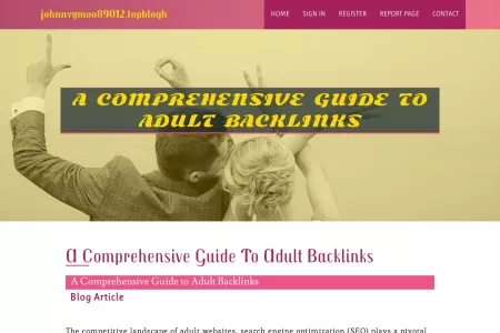 Screenshot of A Comprehensive Guide to Adult Backlinks