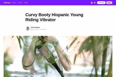 Screenshot of Curvy Booty Hispanic Young Riding Vibrator