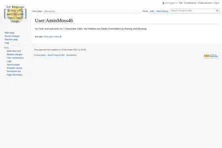 Screenshot of User:AminMoss46 - Projects Wiki