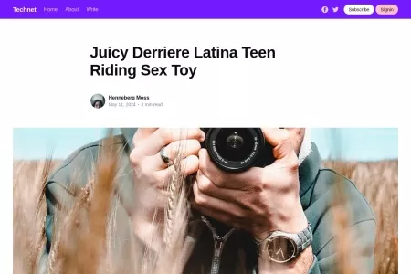 Screenshot of Juicy Derriere Latina Teen Riding Sex Toy