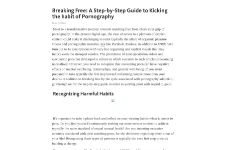 Screenshot of Breaking Free: A Step-by-Step Guide to Kicking the habit of Pornography – Telegraph