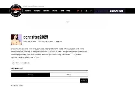 Screenshot of pornsites2025 Profile and Activity - McCovey Chronicles