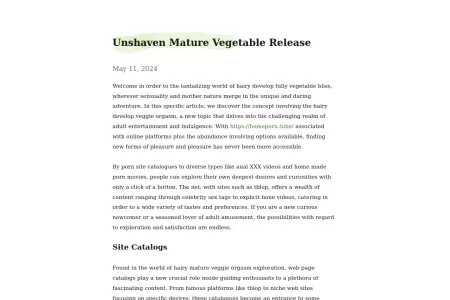 Screenshot of Unshaven Mature Vegetable Release — threadflax6