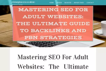 Screenshot of Mastering SEO for Adult Websites: The Ultimate Guide to Backlinks and PBN Strategies