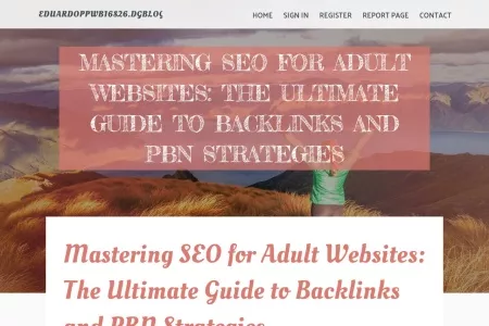 Screenshot of Mastering SEO for Adult Websites: The Ultimate Guide to Backlinks and PBN Strategies