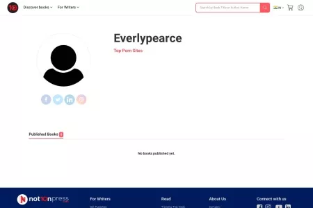 Screenshot of everlypearce's Author Page - Notion Press | India's largest book publisher