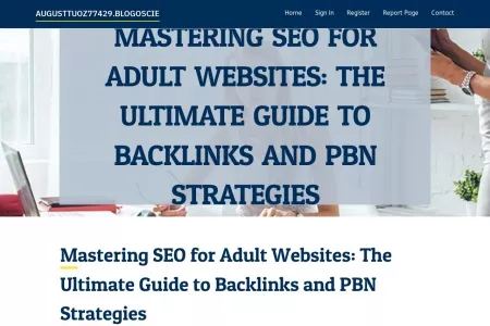 Screenshot of Mastering SEO for Adult Websites: The Ultimate Guide to Backlinks and PBN Strategies