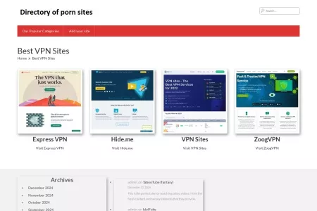 Screenshot of Best VPN Sites – The Best Porn Sites List