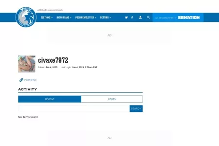 Screenshot of civaxe7972 Profile and Activity - Pride Of Detroit