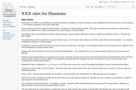 Screenshot of XXX sites for Dummies