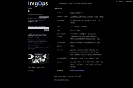 Screenshot of ImgOps: url - 画