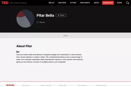 Screenshot of Pitar Bella's TED Profile