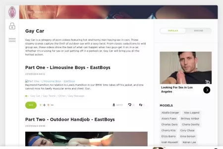 Screenshot of Gay Car Porn Videos: Hot Male Action in Vehicles