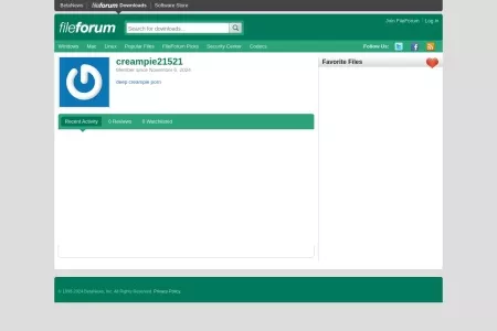 Screenshot of creampie21521's Profile | FileForum