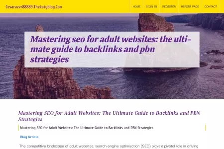 Screenshot of Mastering SEO for Adult Websites: The Ultimate Guide to Backlinks and PBN Strategies